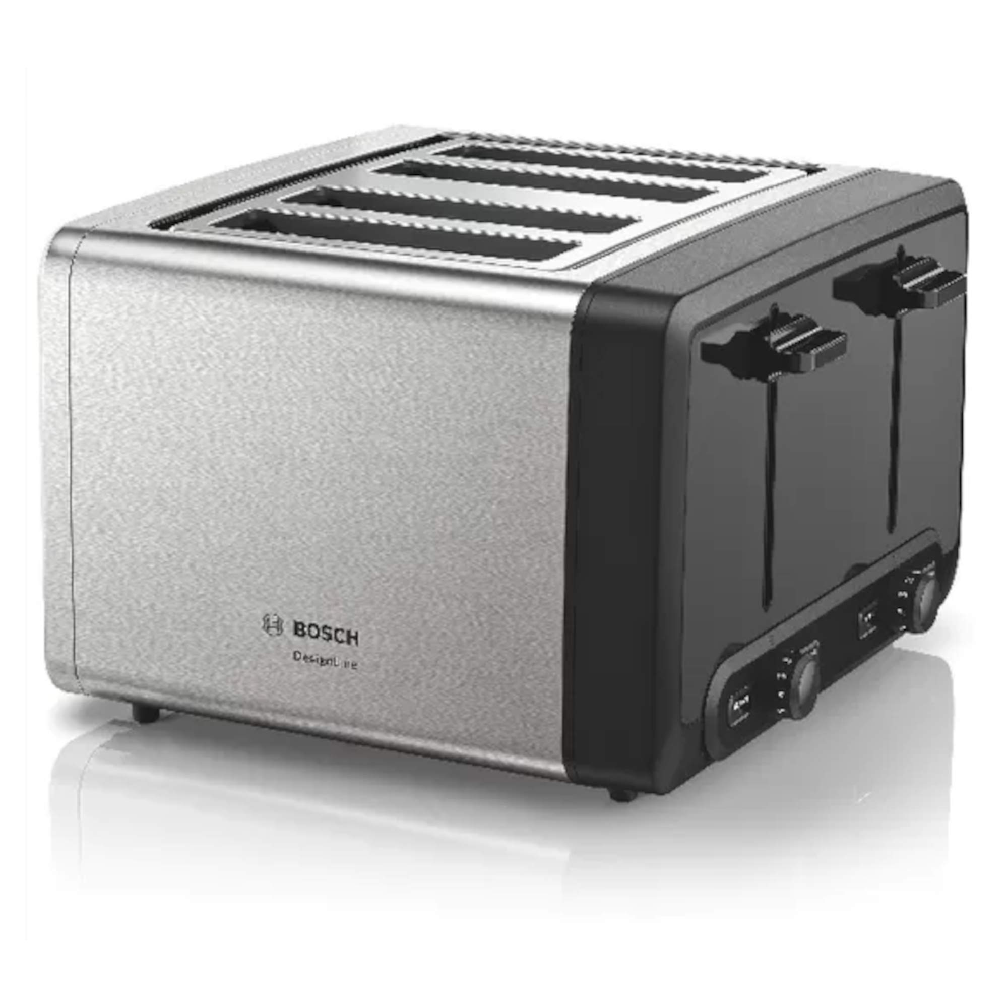 BOSCHDesignLine Plus TAT4P440GB 4 Slot Stainless Steel Toaster with variable controls - Stainless Steel