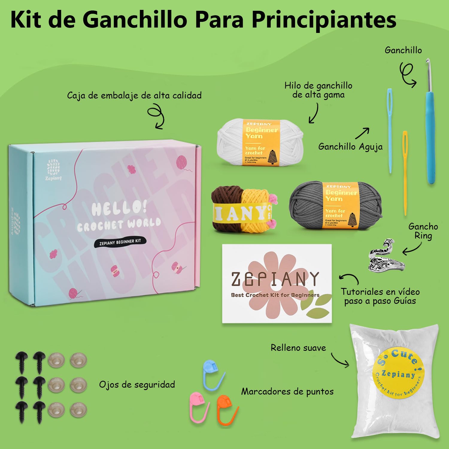 Kit De Crochet Para Principiantes,Amigurumi Kit De Crochet Para Principiantes De Cute Crochet Animals,Kits De Crochet Para Niños Y Adultos-Conejo-Pingüino-Abeja,Incluye Claros Tutoriales En Vídeo