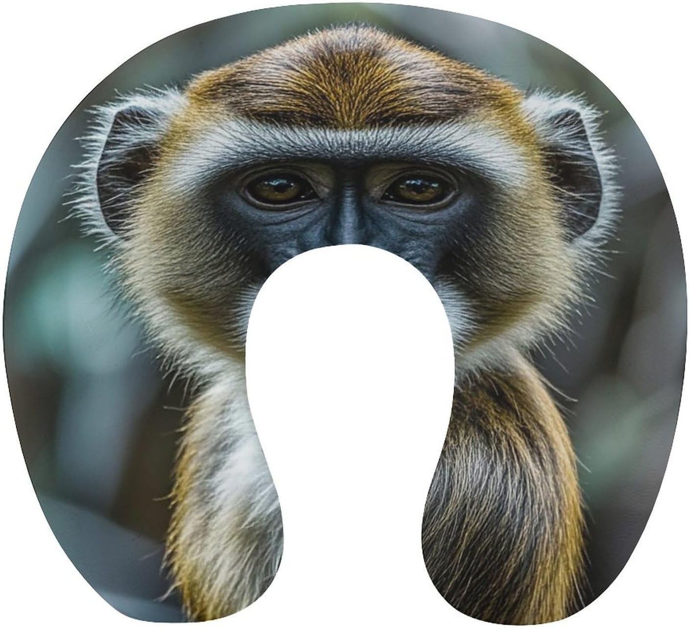 AQRJLPM The Silent Monkey Oreiller de voyage confortable en forme de U Soutien de la tête pour soulager la fatigue Oreillers portables Convient pour les avions, les trains, les voitures autonomes