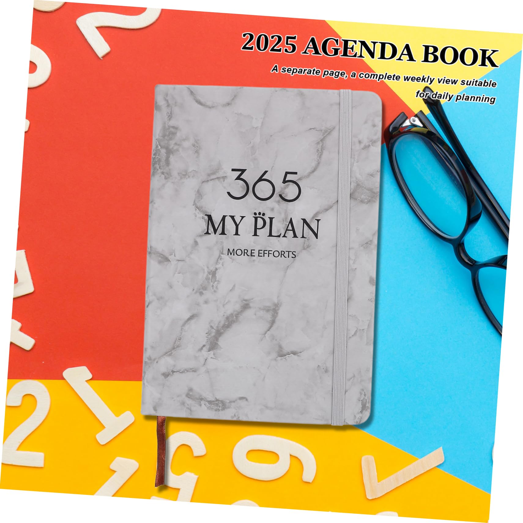 Ładny notatnik, spersonalizowany notatnik, terminarz na rok 2025 organizator harmonogram dzienny planista dzienny planista na rok 2025 kalendarz książka 2025 terminarz książka 2025(Black)