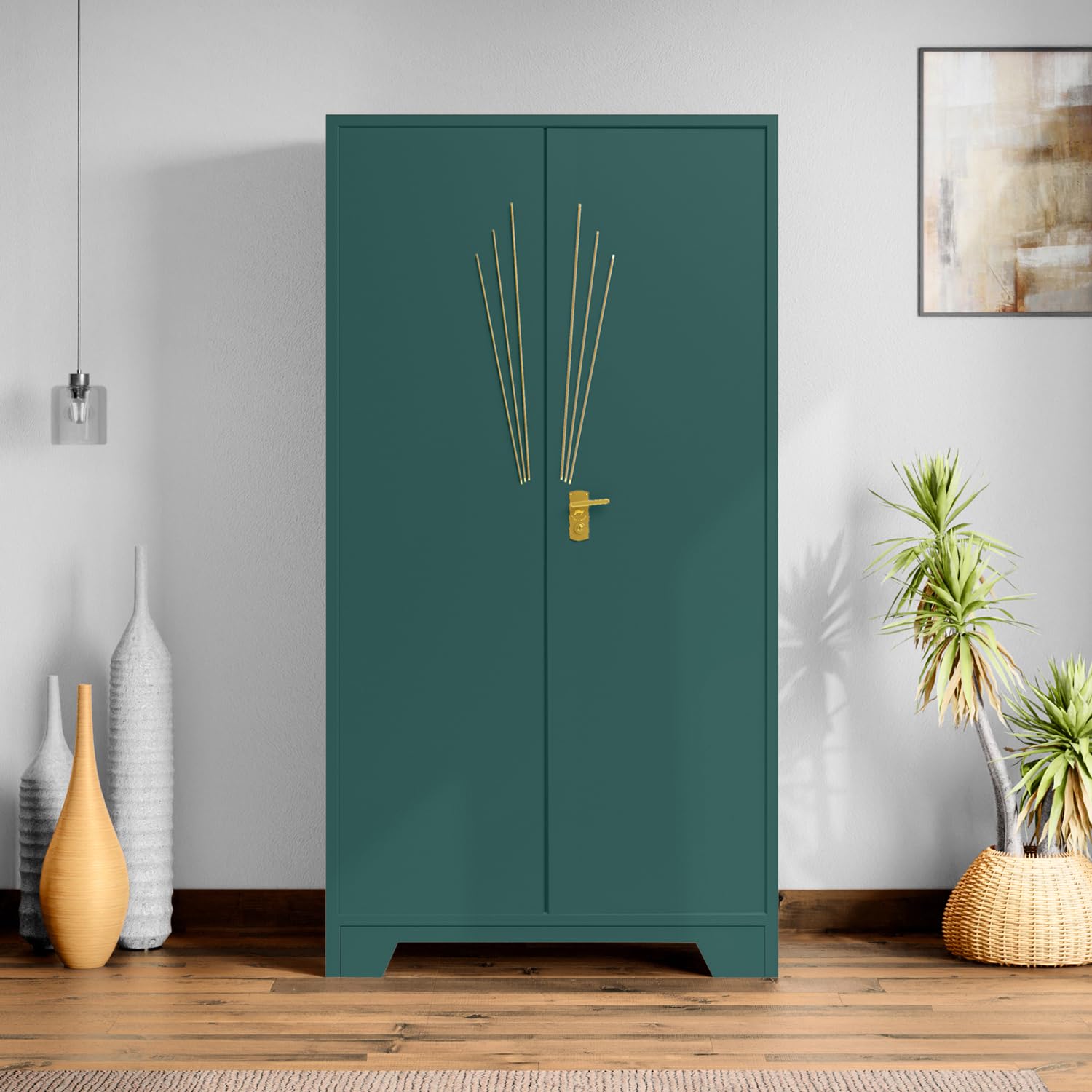 Interio by Godrej Centurion 2-Door Steel Almirah (Emerald), 1-Year Warranty, 1 Locker-image-13