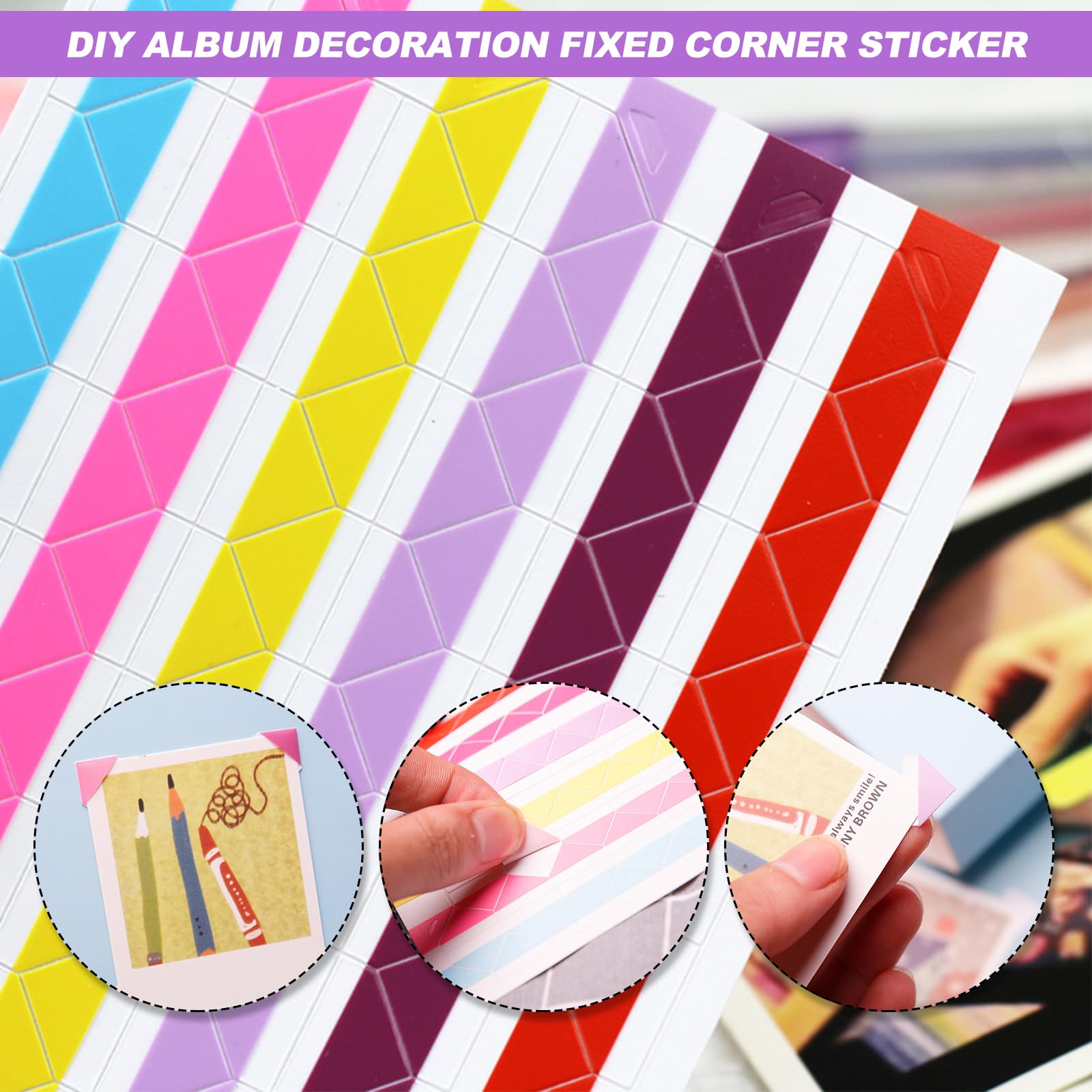 Qiimenguer 2448 Fotoecken Selbstklebend - Transparente Klebepads Für Alben & Scrapbooking