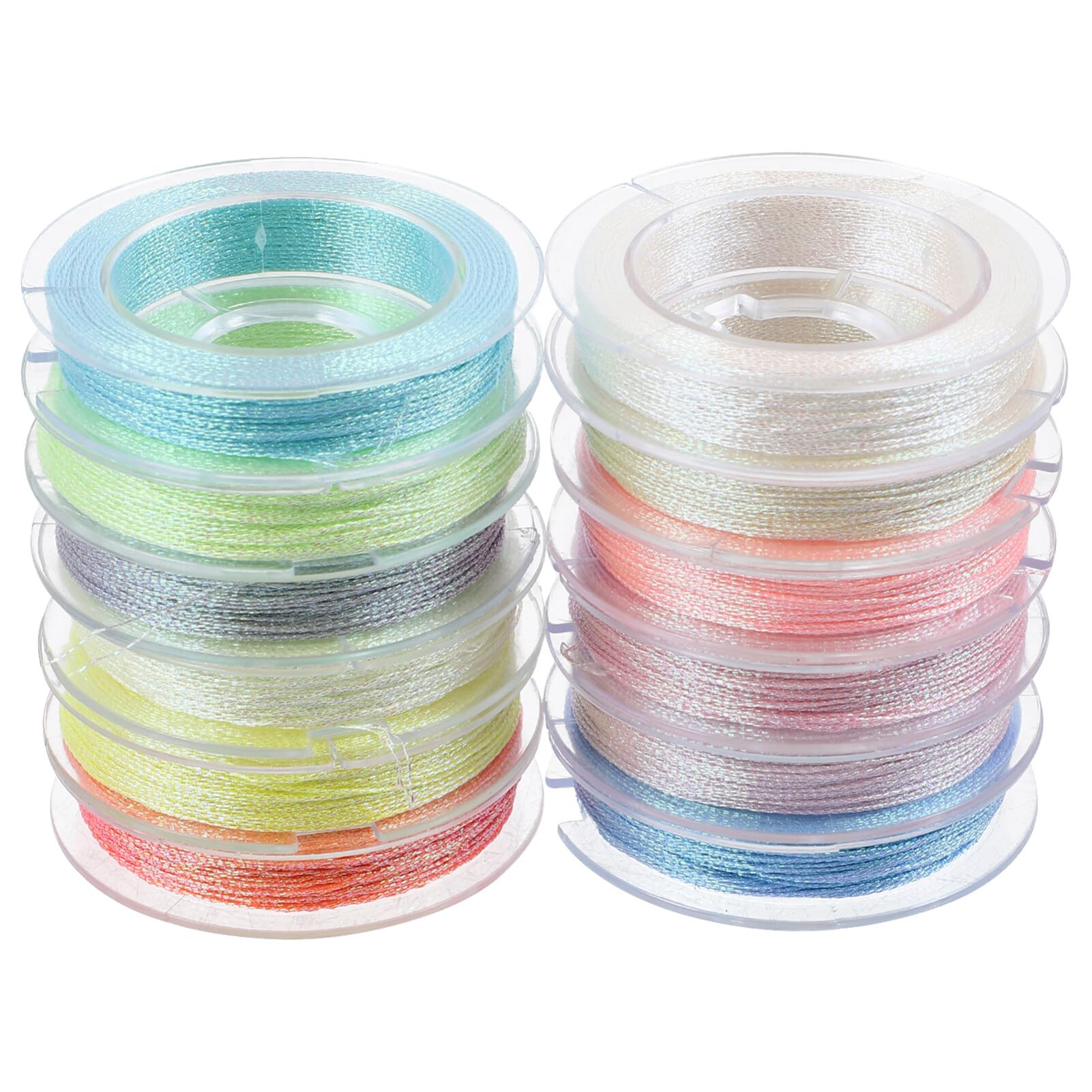 Operitacx 12 Rollos De Hilo Luminoso Que Brilla En La Oscuridad Para Máquina De Bordar Hilo De Coser Luminoso Para Bordar Y Acolchar
