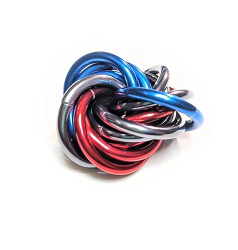 Miniatura 1 de Möbii Fidget Ball (MultiColor) Quiet Mobius ADHD Anxiety Stim Stress Relief Toy Tool for Home Travel Office or Desk (Small, Full, American Chrome)