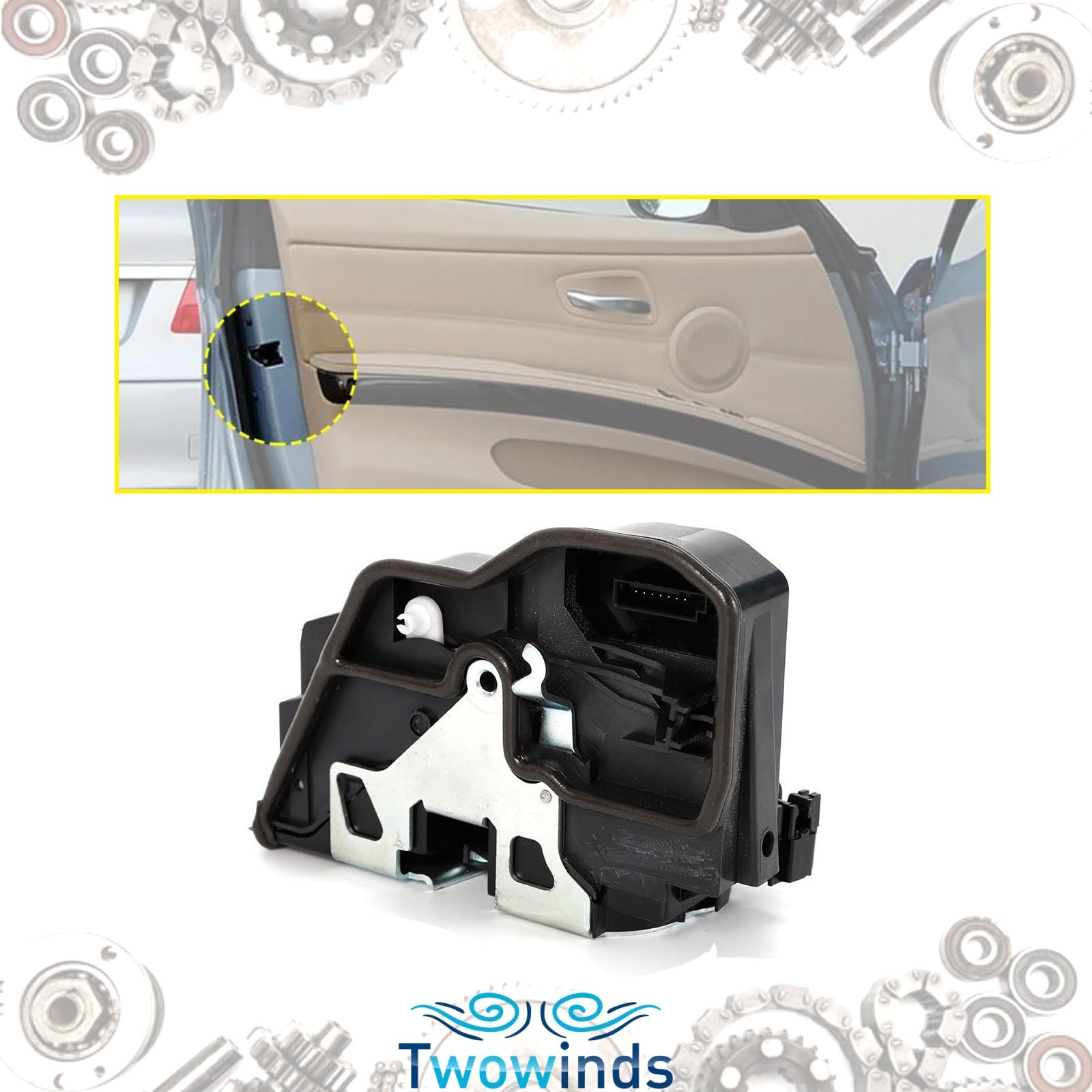 Twowinds - Motor Cerradura 51217202143 Compatible con BMW E61 E87 E90 E91 E81 X6 X5 X3 X1 - Puerta Delantera Izquierda (lado conductor) - Actuador - Cierre Centralizado