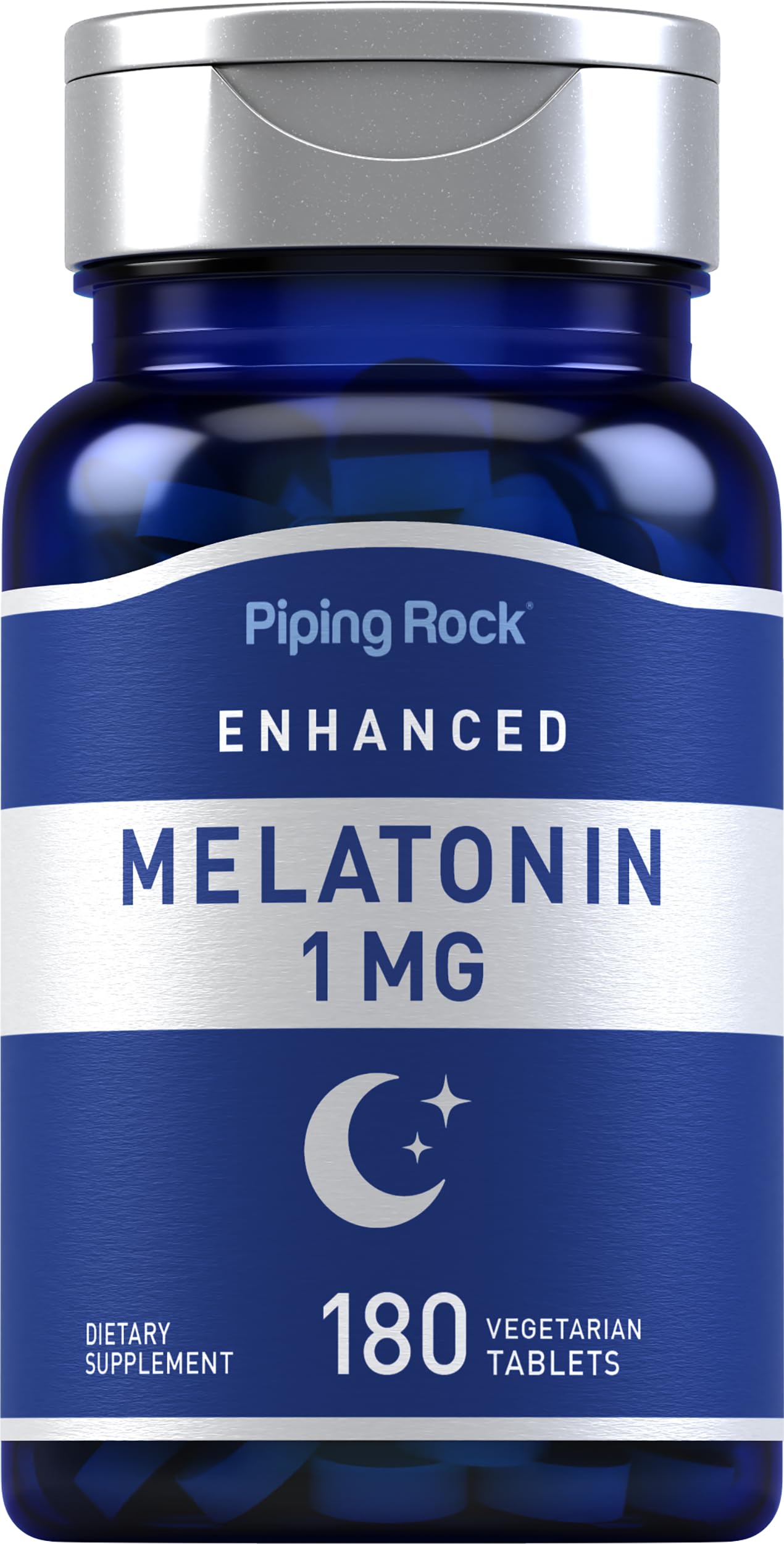 Piping Rock Melatonin 1 mg | 180 Tablets | Supplement for Adults