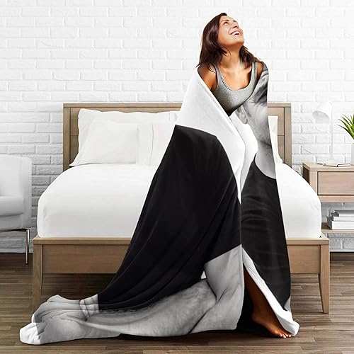 Miniatura 5 de George Clooney - Manta de franela suave con patrón de manta de felpa cálida de 50 x 40 pulgadas