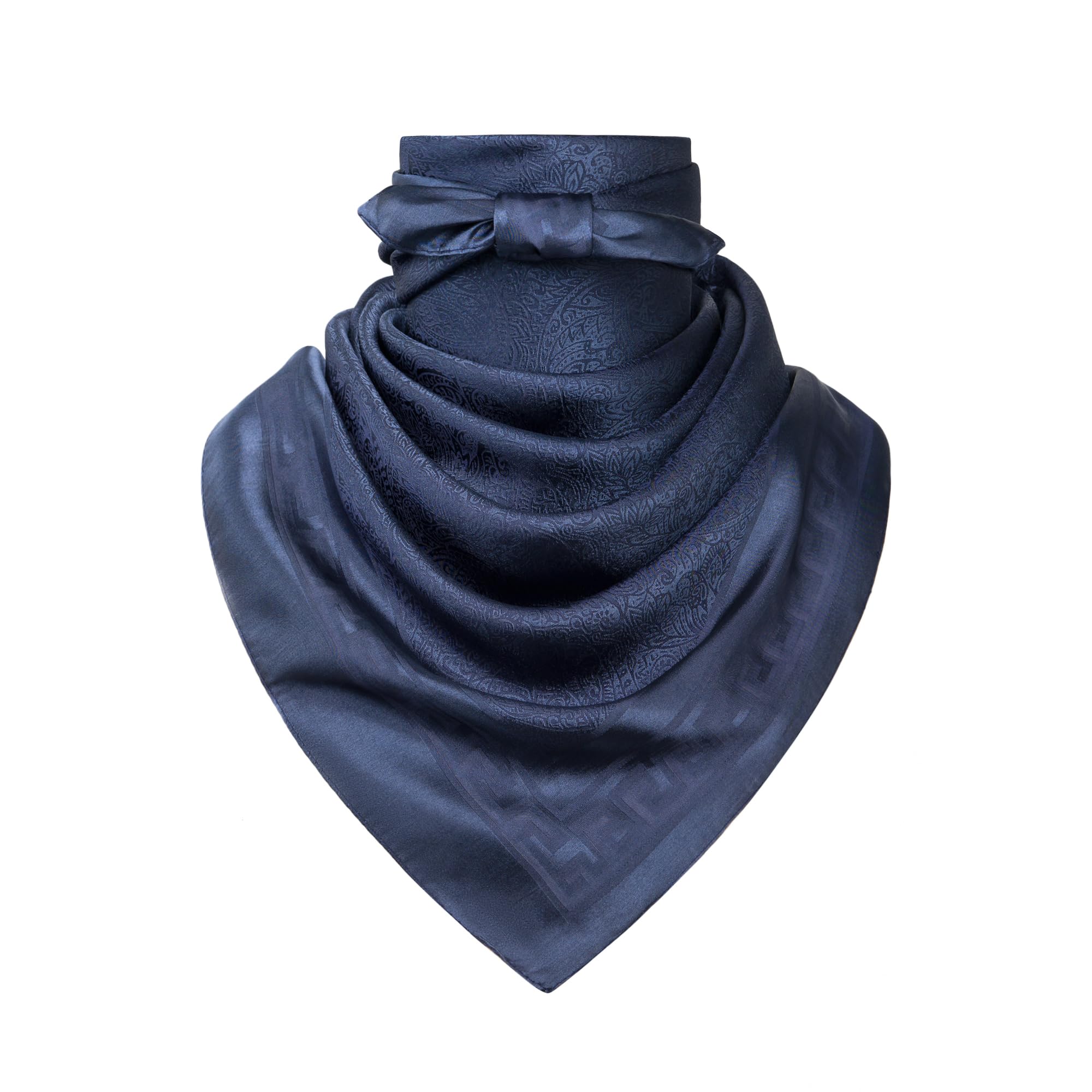 35" Men's Large Square Jacquard Scarf - Cowboy Wild Rugged Style, With Gift Packed