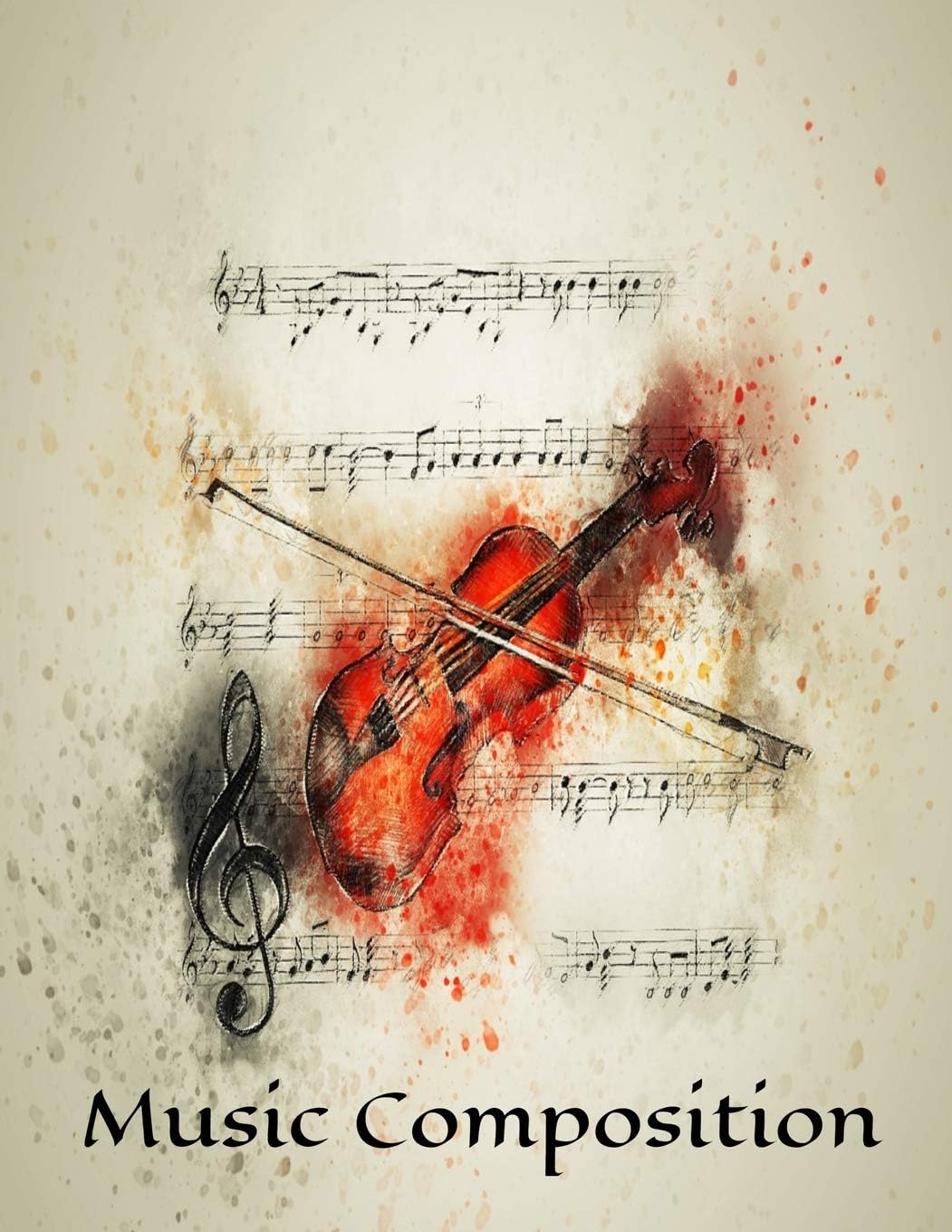 Music Composition: This beautiful violin notebook is perfect for singers, violinists, song writers or tracking orchestra events