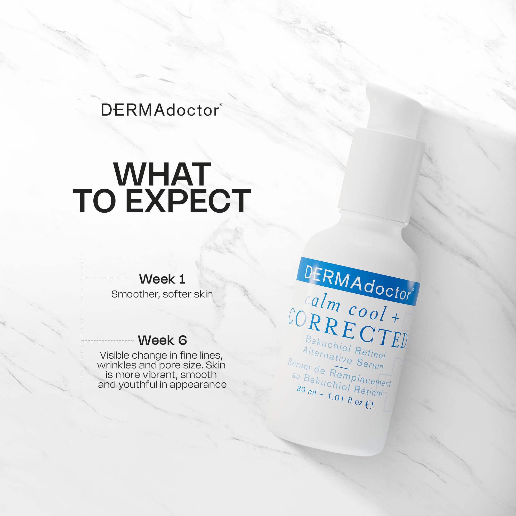 DERMAdoctor Cool + Corrected Bakuchiol Siero Alternativa al Retinolo per Pelle Secca, Sensibile, Rosacea o Soggetta a Eczema (30 ml)