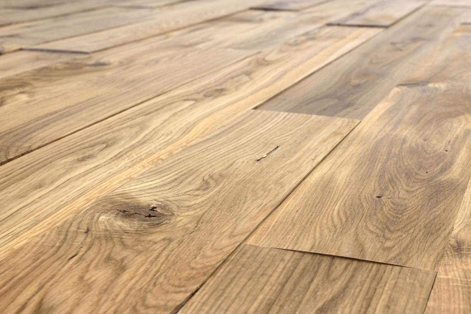 wodewa w1000 Panel de pared de madera, 1 m², autoadhesivo, sostenible, madera auténtica de Alemania, aspecto 3D, roble rústico: barnizado, dormitorio, salón, cocina, oficina