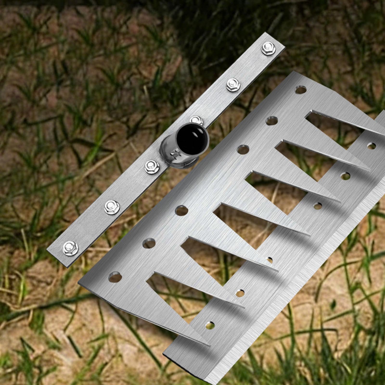 Estirpatore Manuale Erbacce Rastrello Diserbante Portatile Acciaio Inossidabile Impugnatura Ergonomica Funzione Multifunzione Adatto a Giardinaggio Se, 7 Denti