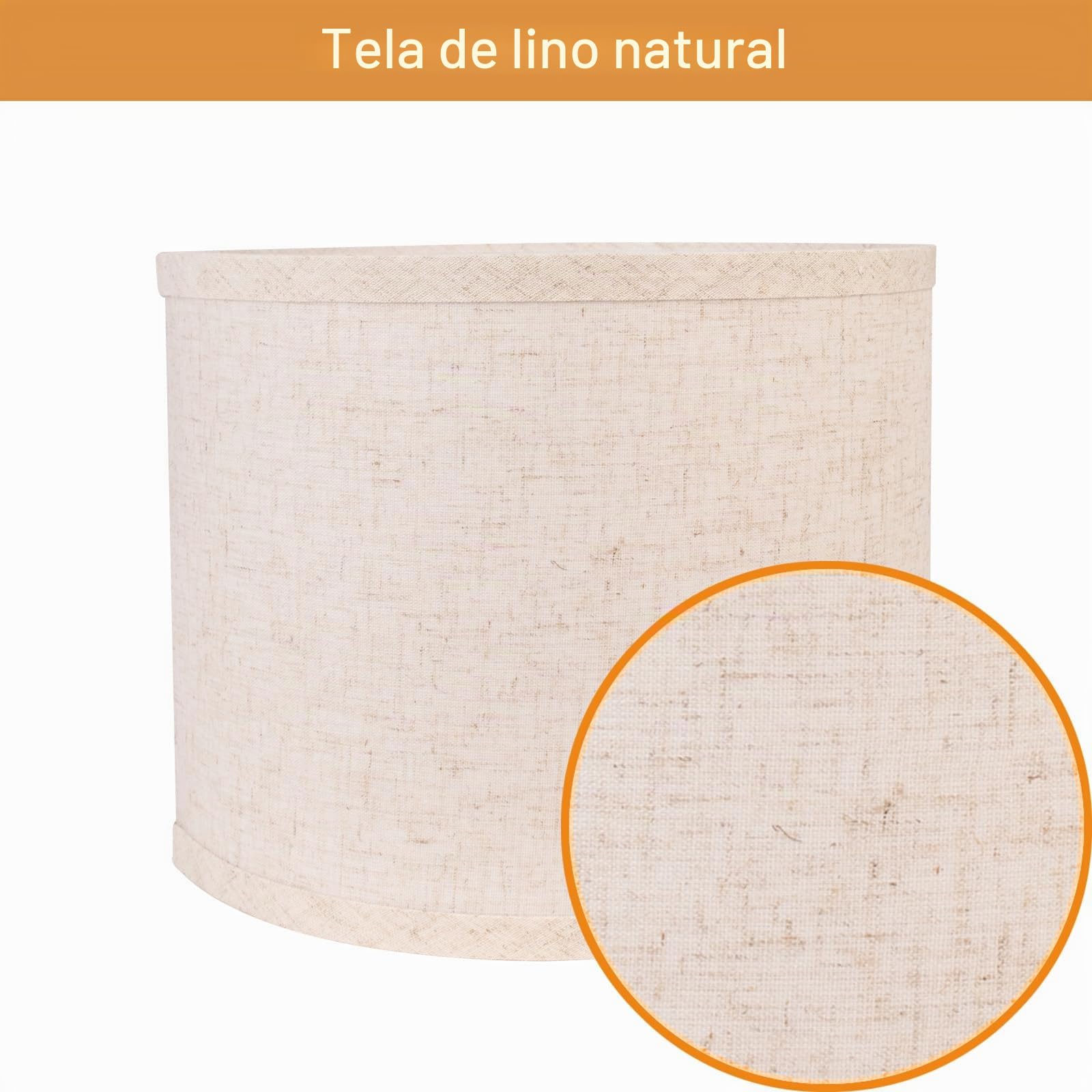 Juego de 2 pantallas de lámpara de tambor de lino beige para lámparas de mesa, 11 pulgadas de diámetro x 8.85 pulgadas de altura, pantallas de repuesto para lámparas de pie o lámparas de mesa