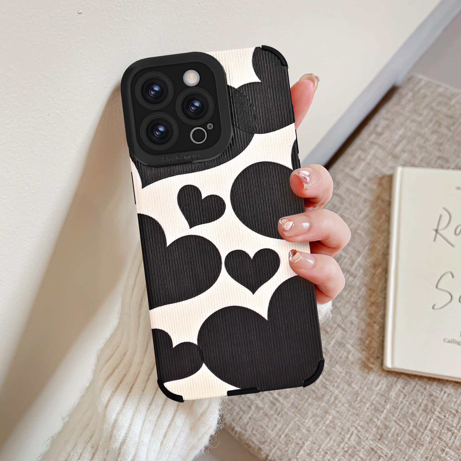 iPhone15 / black 【dress HEART 】 iPhone15 / black 【dress HEART 】 Small Black Heart Phone