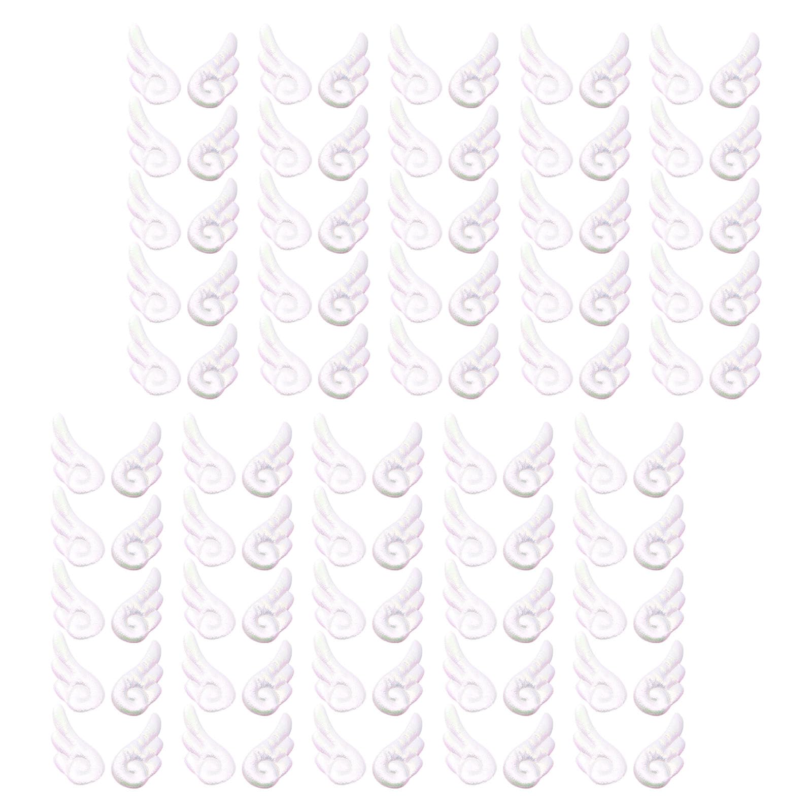 Jazuaiao 100Pcs Multicolored Fabric Wing Appliques Sewing Embellishments for Costume Sewing and Clothing Decoration Costuming Wing Decorations