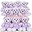 MaoGoLan Bulk Teddy Bear Baby Shower, 10 Packs Small Teddy Bear Stuffed Animals in Bulk,13.5 Small Stuffed Bears Plush for Wedding,Birthday,Christmas, Party Decorations,Purple