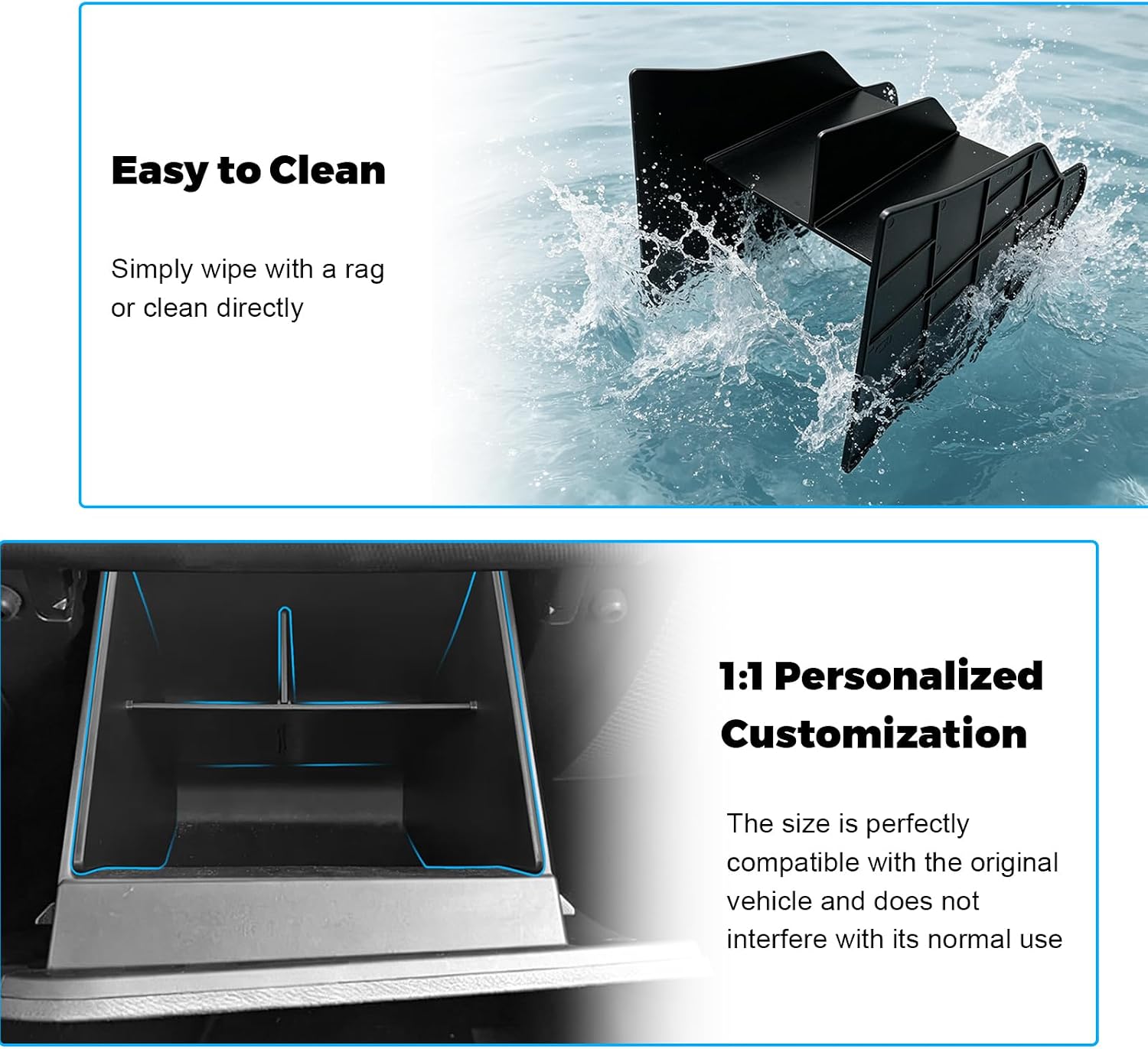 Upgrade Glove Box Organizer Fit for 2018-2026 Jeep Wrangler JL/JLU & 2020-2026 Jeep Gladiator JT Truck Interior Accessories - Sturdy Durable Car Glove Box Storage (Not Fit JK/JKU)