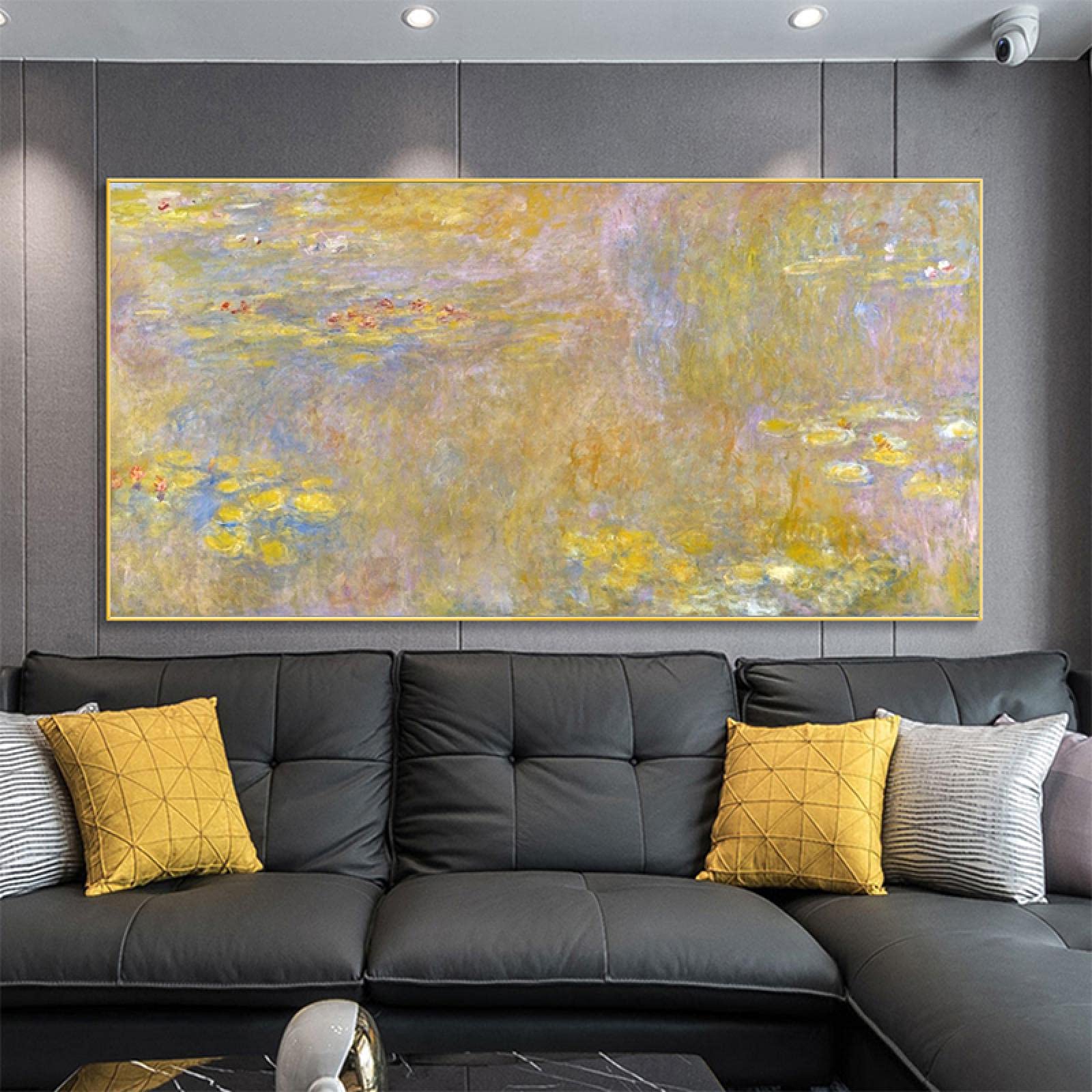 Peinture Monet nénuphars affiche paysage fleurs pour tableau salon - 8