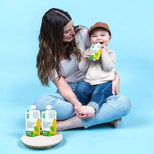 Miniatura 7 de Serenity Kids Bolsas de comida orgánica certificada para bebés con puré de verduras, sin frutas azucaradas ni azúcar añadido, sin alérgenos, bolsa
