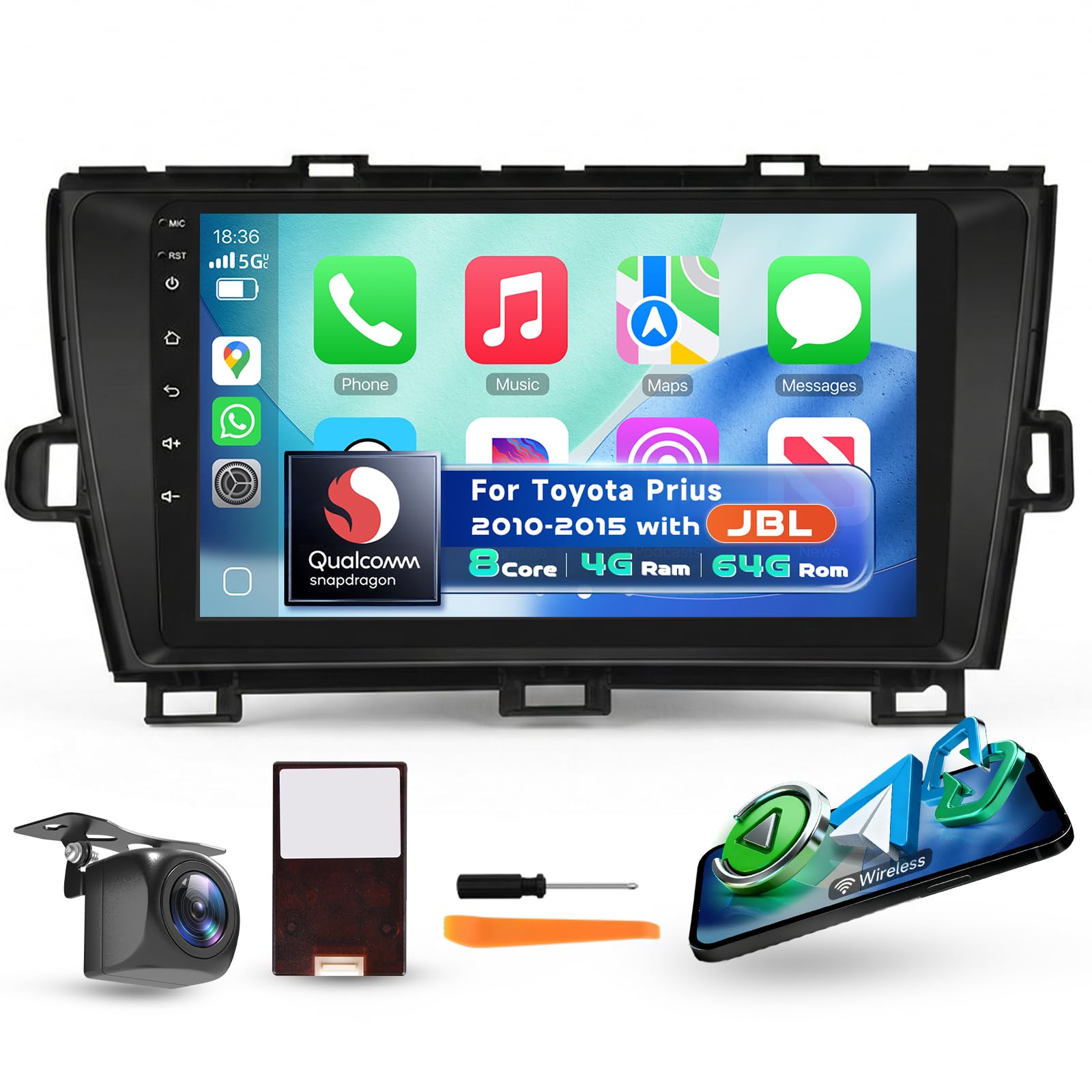 Amazon.com: Qualcomm Octa-Core 4G+64G Car Radio Stereo for Toyota