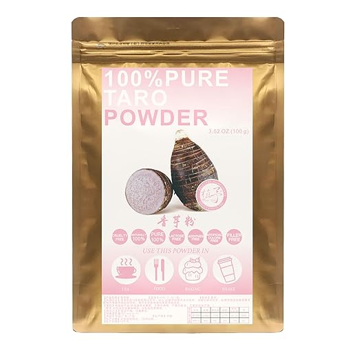 Plant Gift Harina de taro 100% pura y natural en polvo, gran sabor para bebidas, batidos, yogur, hornear, galletas, pasteles y bebidas, polvo sin