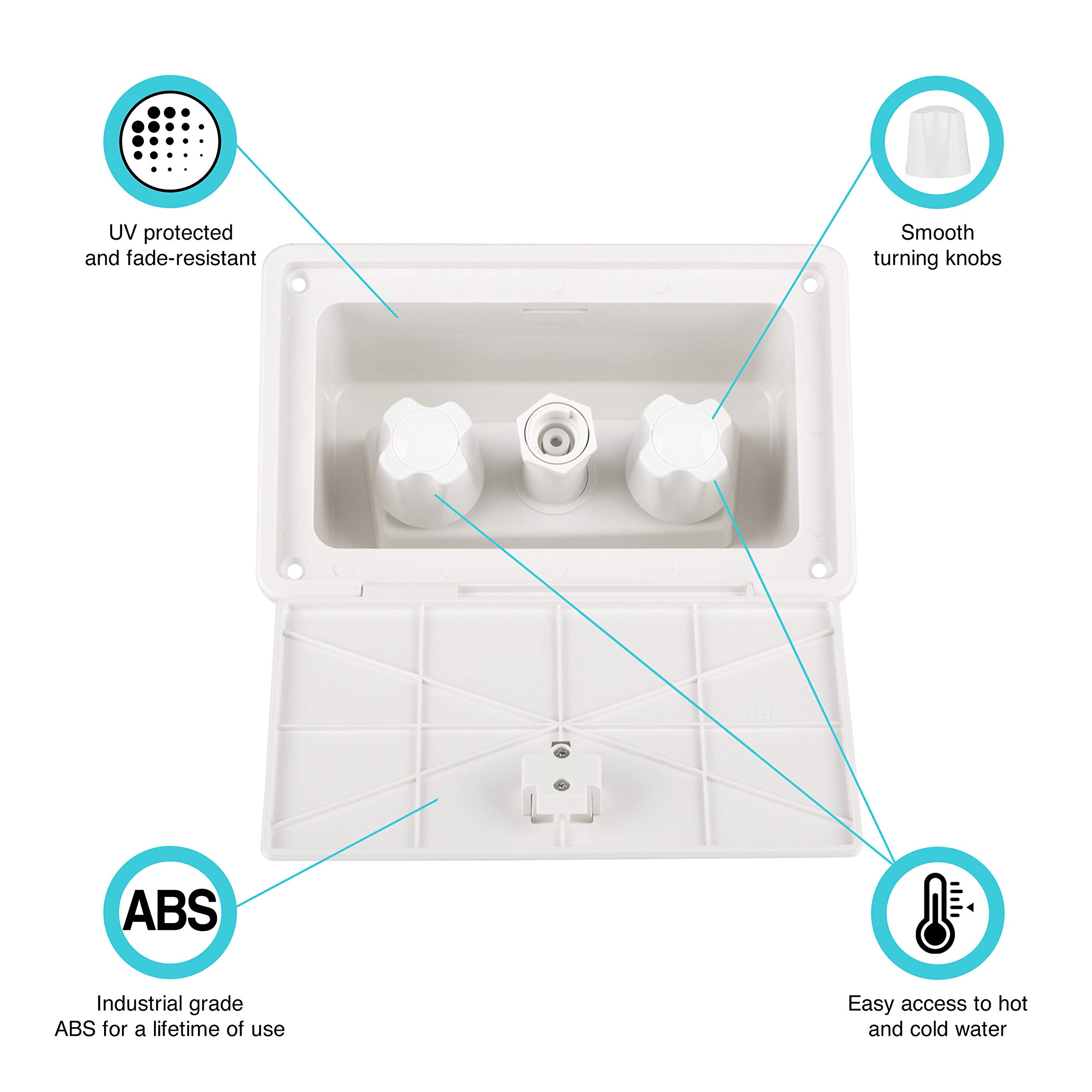 Amazon.com: Dura Faucet DF-SA185-WT RV Exterior Spray Box with Hot