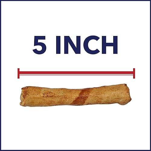 Miniatura 18 de Pet Factory 100% fabricado en Estados Unidos carne de res de 8 pulgadas, rollos de golosinas masticables para perros, sabor a carne de res y pollo