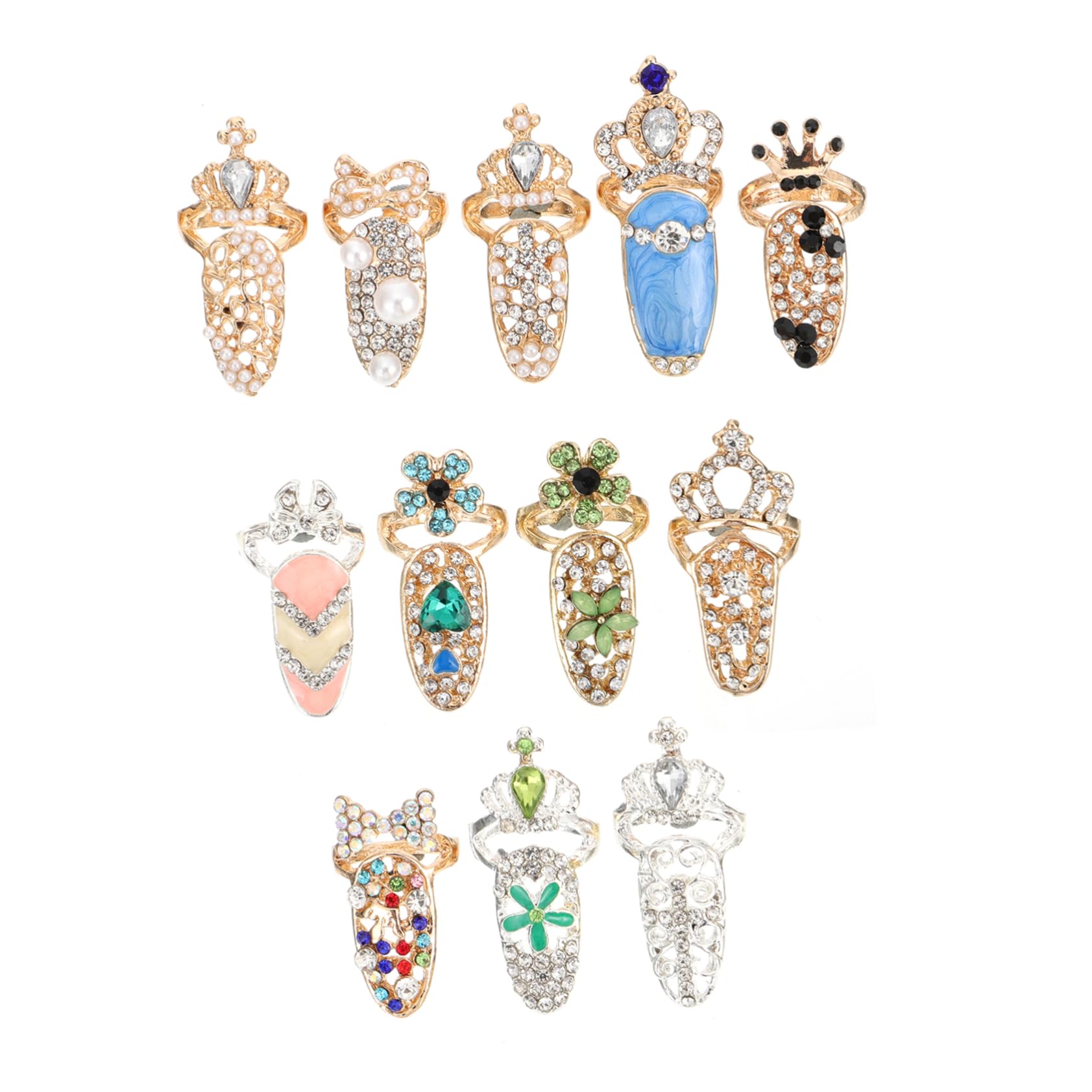 36pièces Charms Pour Décorations Élégantes Pour Manucure Et Anneaux De Doigts
