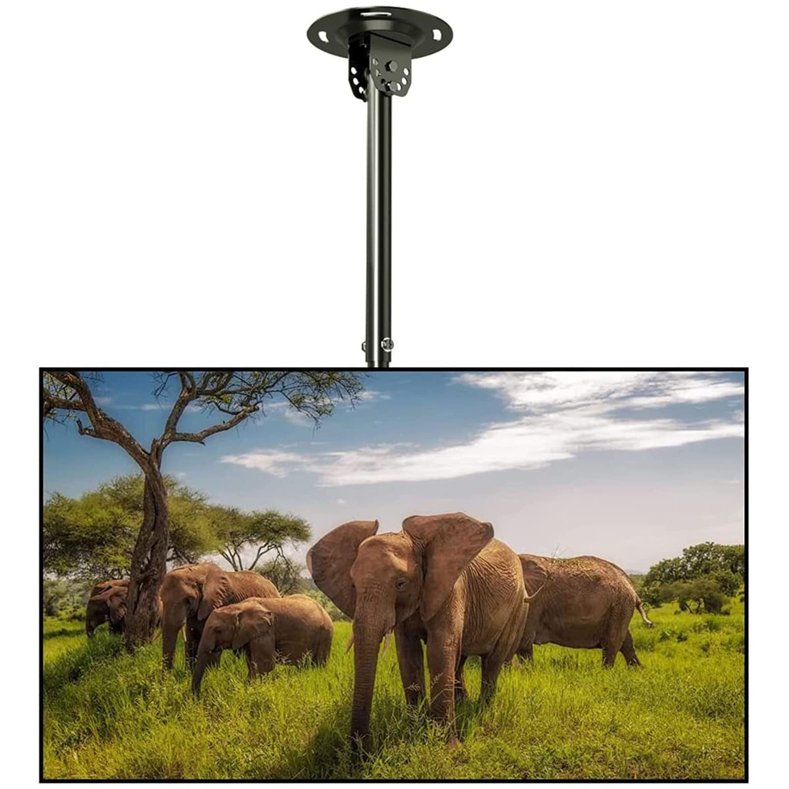 SGKOMN Universal TV Stand TV Ceiling Telescopic Bracket - Height Adjustable Monitor Ceiling Mount, for 32-60 inch LCD LED Plasma TVs, VESA 600x400 Capacity 75kgs, L 2M