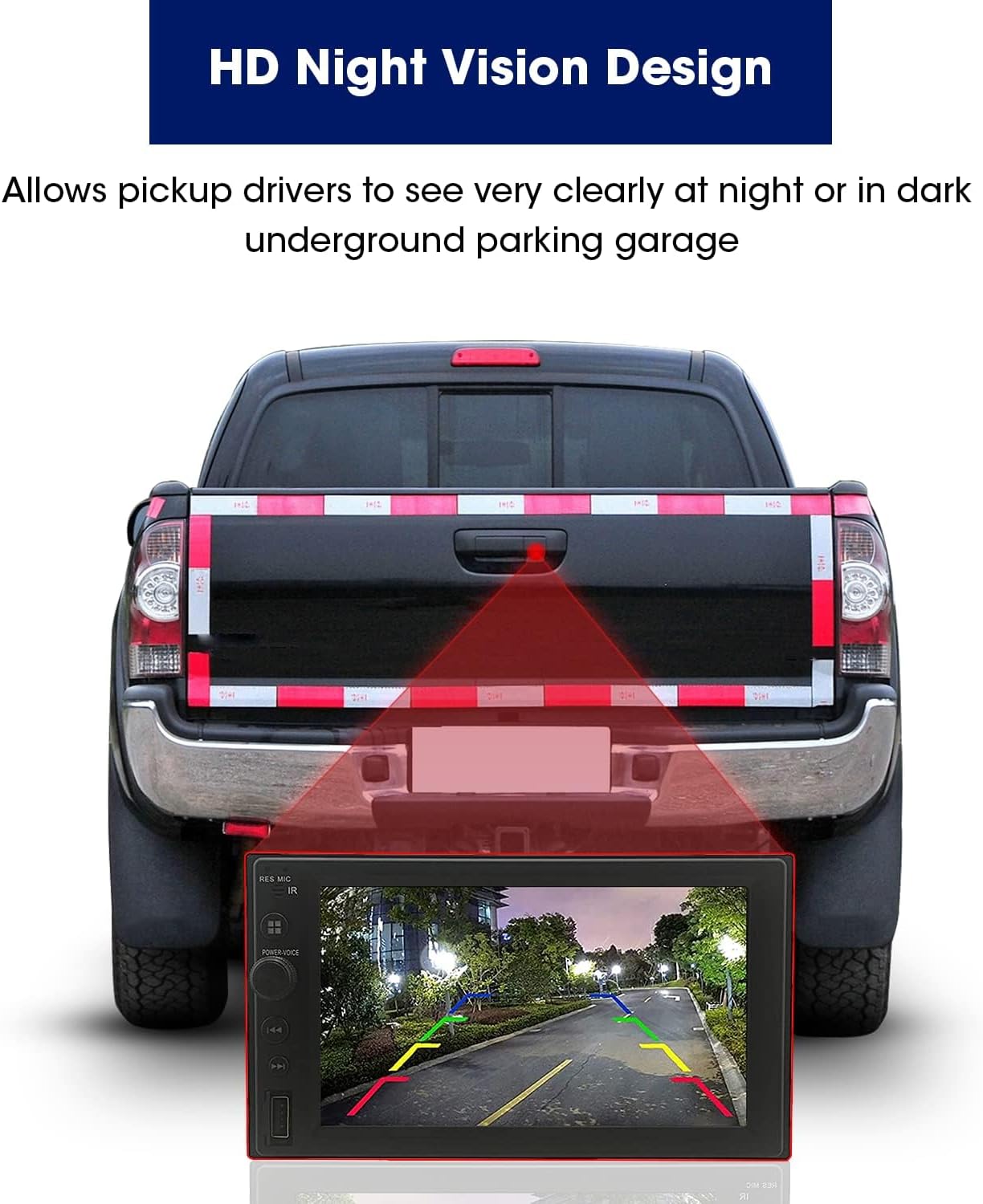 Aftermarket Tailgate Handle Backup Camera for Toyota Tacoma 2005-2014, RCA Connector,IP69K Waterproof Replacement Parking Camera