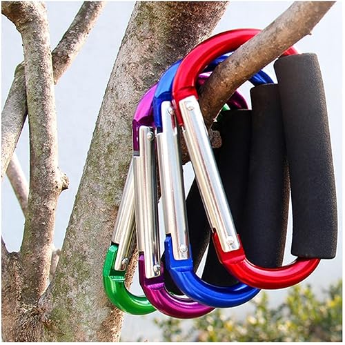 Miniatura 9 de Ganchos para cochecito de bebé, ganchos grandes para cochecito de mamá, 2 piezas de mosquetón organizador para colgar bolsos, bolsa de pañales,