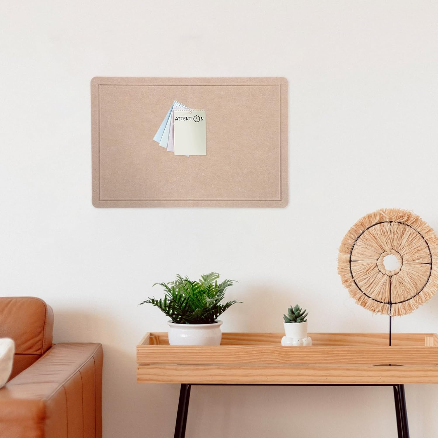 Tofficu 1set Bulletin Board Multi-use Felt Message Board for Home Office Wall Decor Easy Installation Damage Adhesive for Organizing Notes Photos Goals