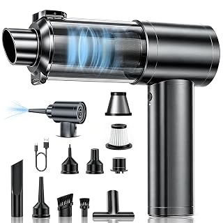 Mini Aspirateur sans Fil,Aspirateur à Main,Aspirateur de Voiture,27000Pa puissante Aspiration avec Moteur brushless,4-en-1 Portable sans câble pour Bureau,Voiture,Maison,Bureau Scènes Diverses - Amazon product rated Grade B