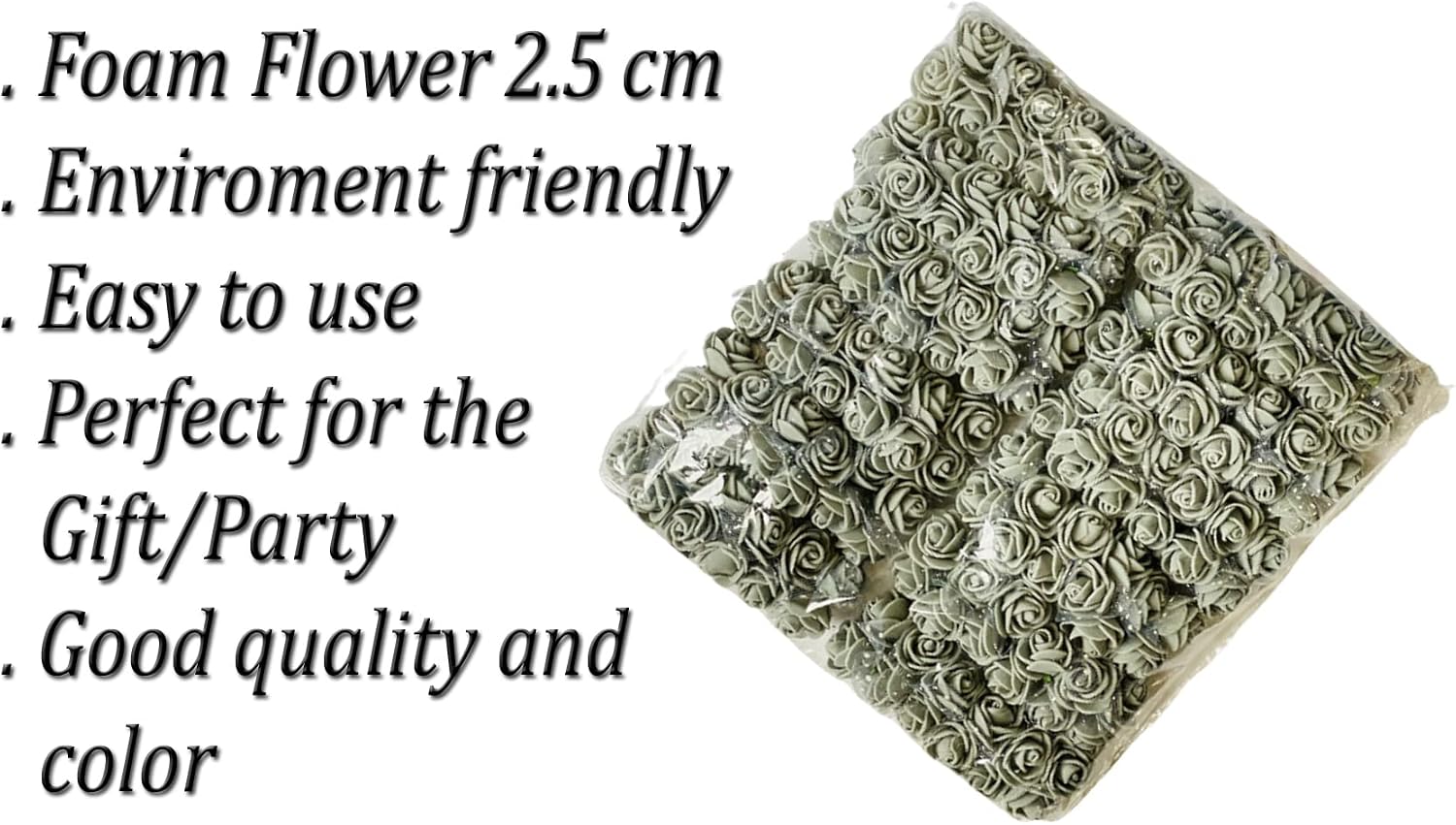 creative balloons Artificial Foam Rose Flowers Silver Foam Rose Fake Flower Heads Gift Flowers Wedding Birthday Memorial Day DIY Foam Flowers for Crafting Home Office Decoration 144pcs - Image 5