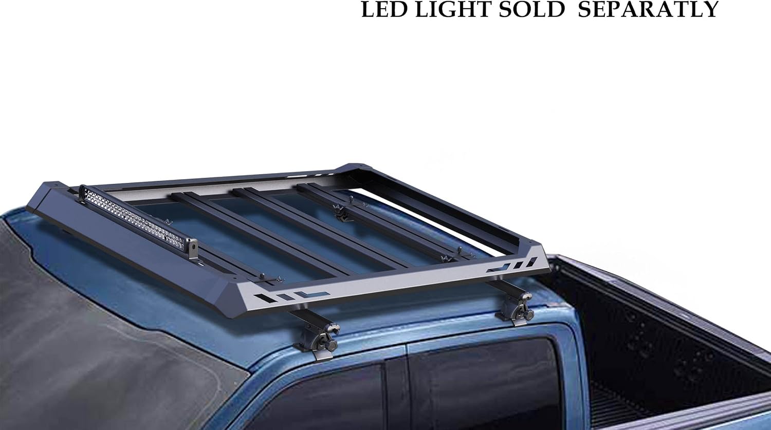 Black Horse Traveler aluminum Roof mounted cargo basket Rack (50"x14"x9") Black Compatible with 2016-2026 Toyota Tacoma-TRRB260