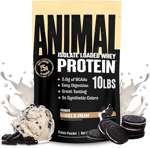 Vista 40 de Animal Whey Polvo de proteína aislada de suero de leche, para recuperarse después del entrenamiento, baja en azúcares sumamente digerible, sabor