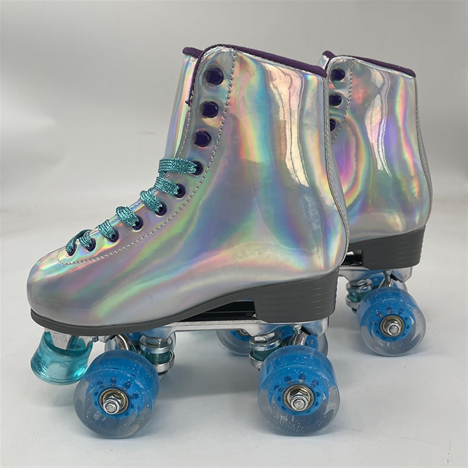 Roller Skates Four-Wheel Roller Blades Adult for Women and Men Beginners High-Top Outdoor and Indoor Pu Leather