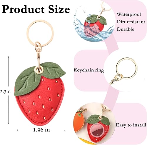 Miniatura 78 de Funda de cuero para llavero para Apple Airtag, funda protectora de AirTag con anillo para llavero, funda antiarañazos para llaves