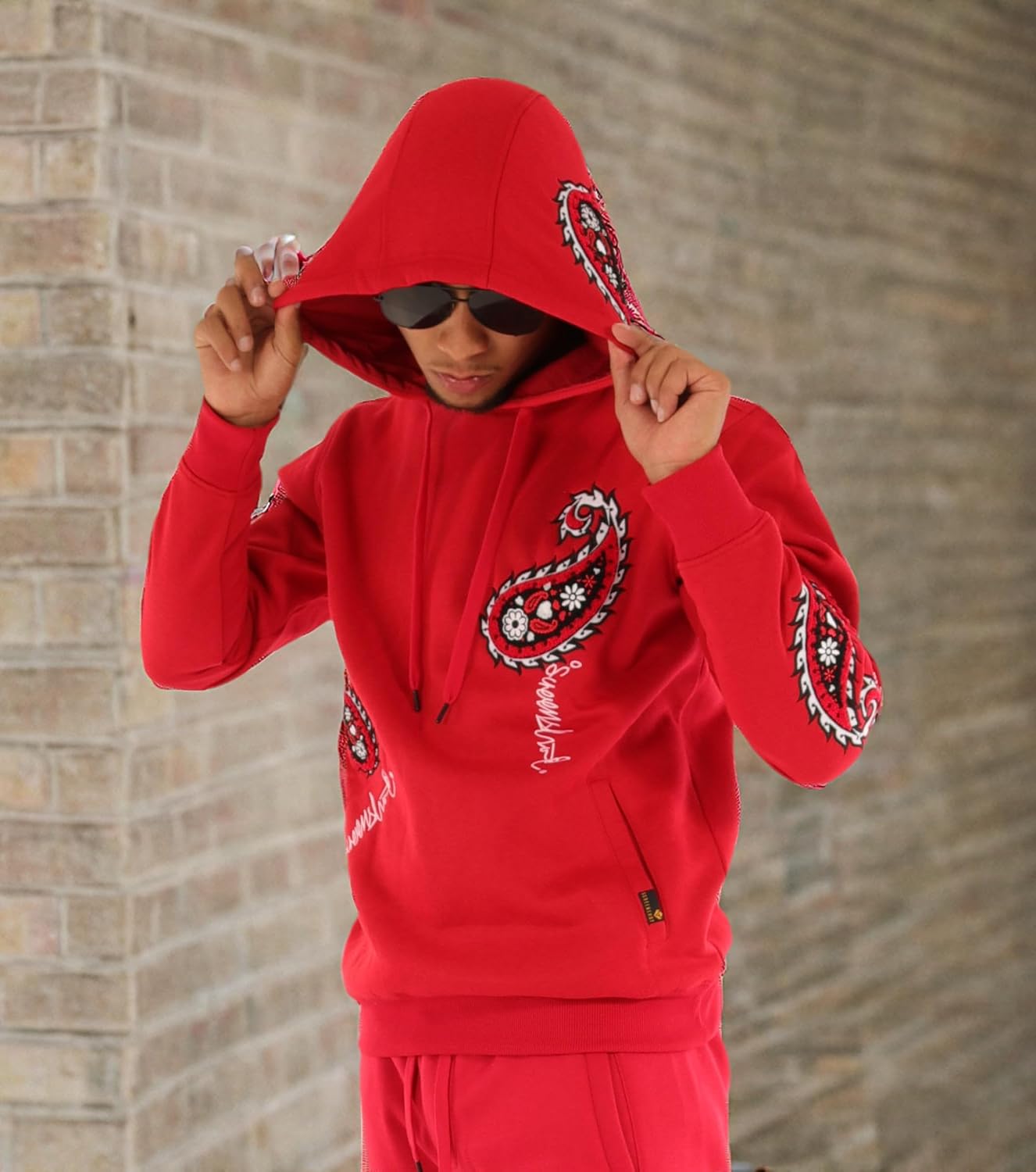 SCREENSHOT FLEECE HOODIE 3202 Mens Urban Streetwear Graffiti Embroidery Patch Fleece Pullover Hoodie Sweatshirt Top - Image 8