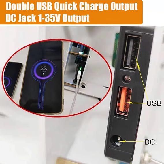 Hand Crank Power Generator, 100W Pedal Generator, Hand Crank Generator DC 1-35V Output, Foot Pedal Generator with Double USB Interface for Household Outdoor Mobile