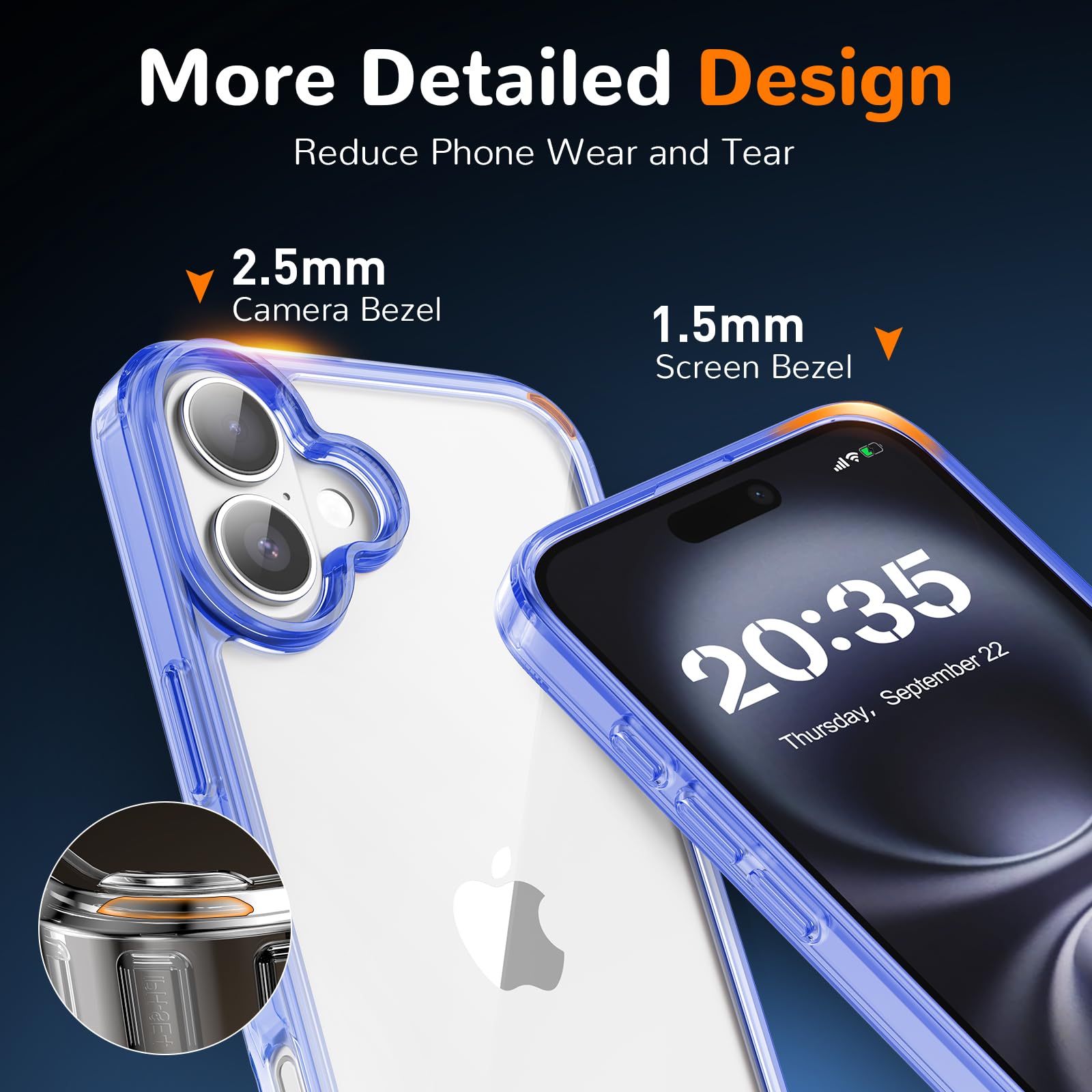Clear Case for iPhone 15, Ultra Thin, Shockproof TPU Cover, Anti-Yellowing, Crystal Clear, Phone Case for Apple iPhone 15 - Clear — view 245