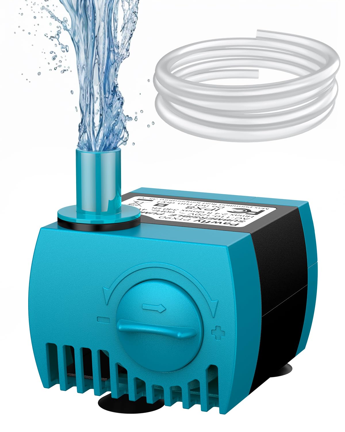 Pawfly 90 GPH Submersible Water Pump 4 W Mini Water Fountain Pump with 2.4 ft. Lift Height Quiet Adjustable Water Pump for Aquarium Fish Tank Fountain Garden Waterfall Statuary