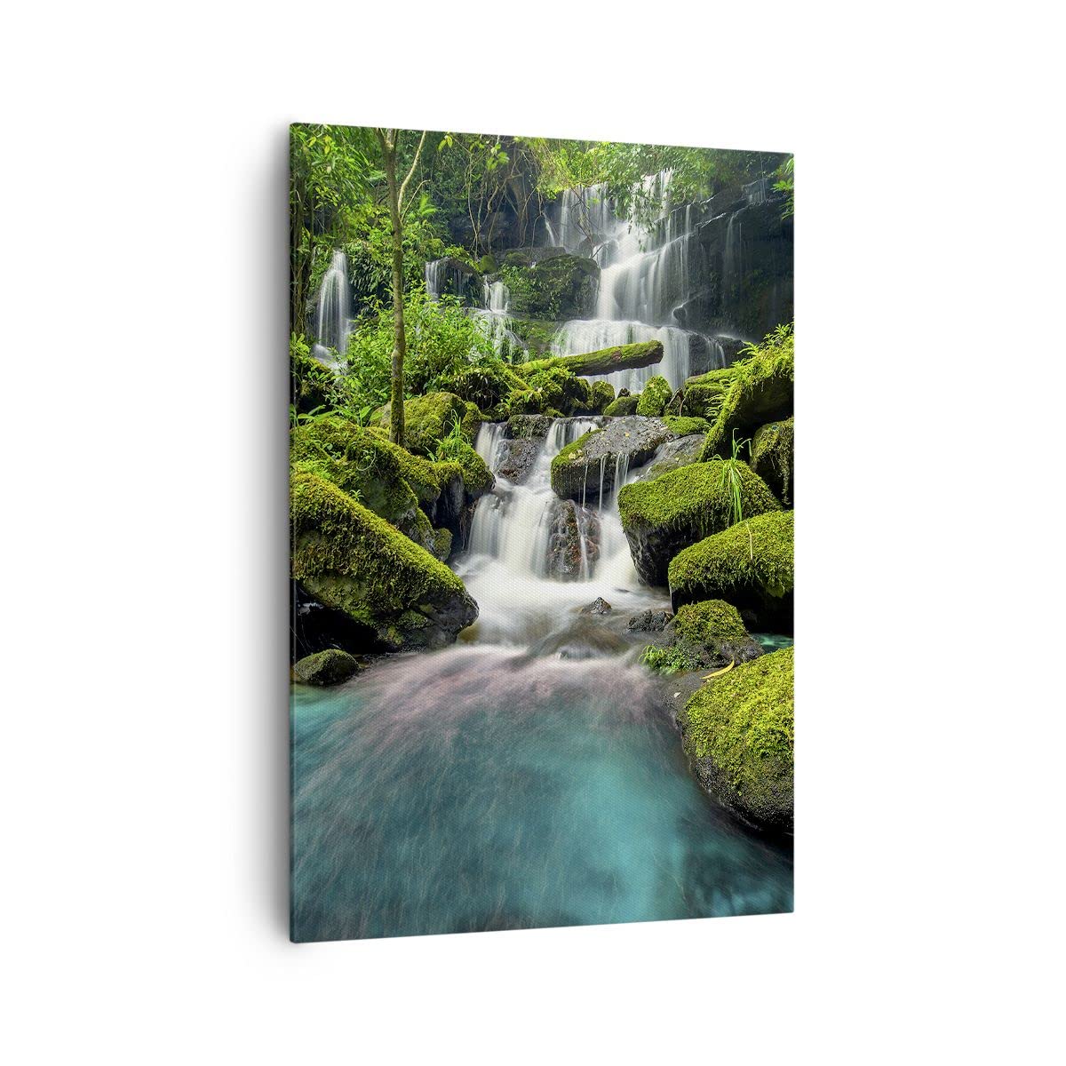 Lienzos decorativos 70x100cm Cuadro Sobre Lienzo Moderno Vertical parque cascada agua Grande Dormitorio Cocina Cuadros Pared Imágenes Cuadros Decoracion Salon Wall Art Prints Decor PA70x100-3754