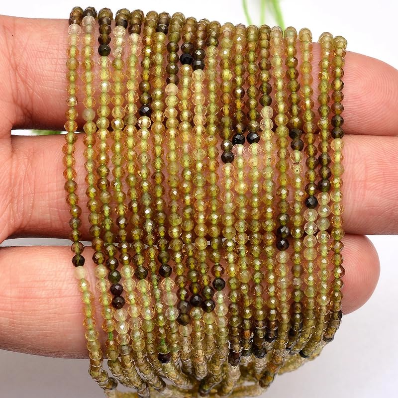 Tourmaline verte micro perles AAA+ de 2mm pour la création de bijoux précieux d'exception - 2