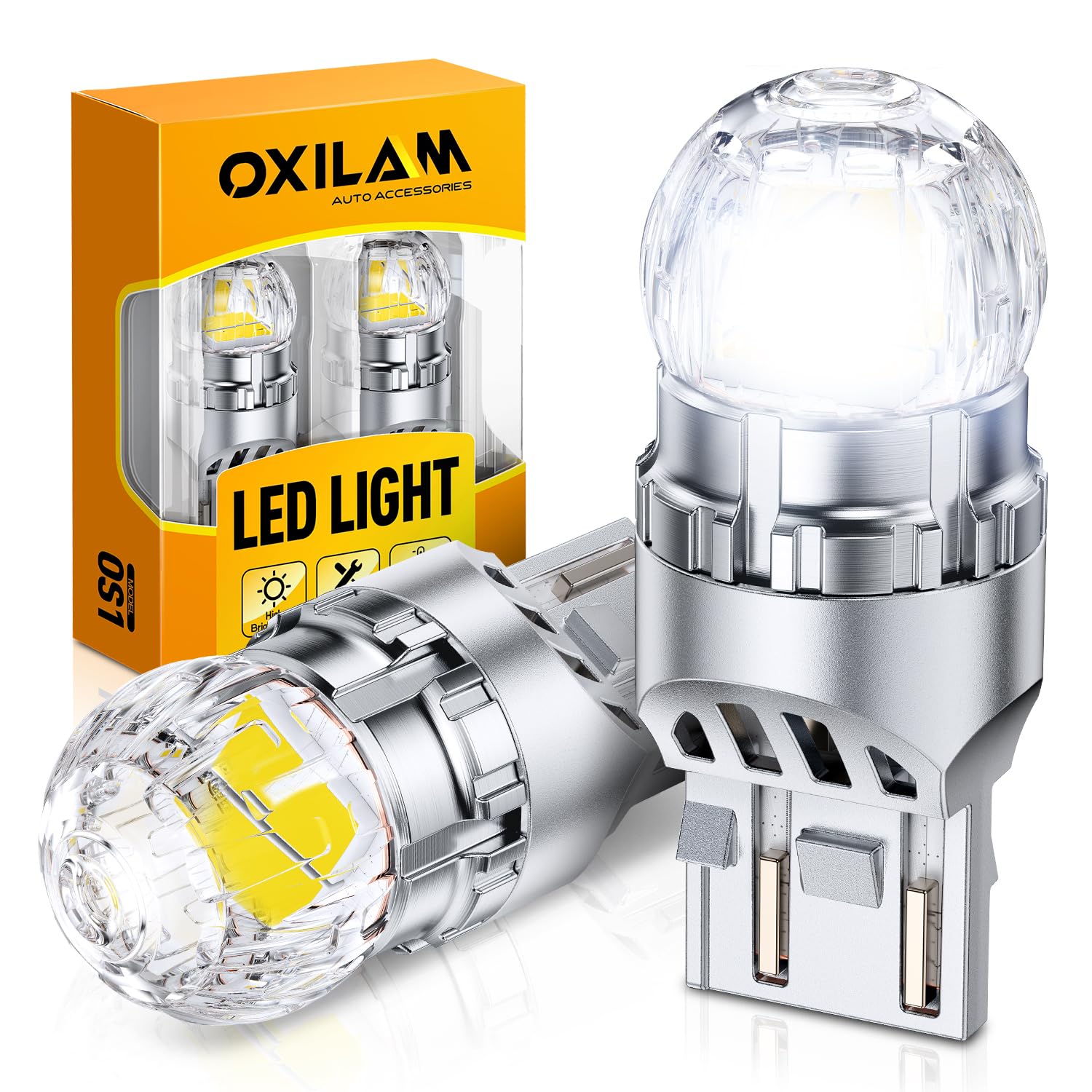 OXILAM 7440 7443 LED Reverse Light bulb White Backup DRL Parking Light