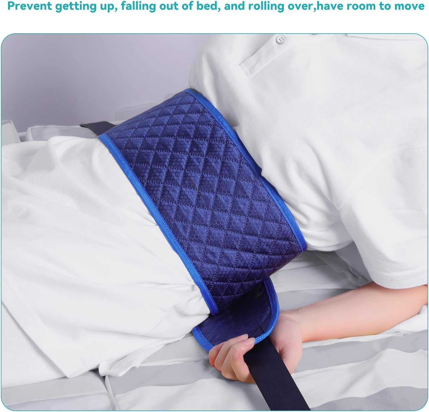 Bed Restraint Strap for Elderly 201Inch, Anti-Fall Waist Belt for Patient, Medical Bed Restraint, Adjustable Wheelchair Seat Safety Belt, Hospital Restraints Bed Strap to Secure Safety and Comfortable
