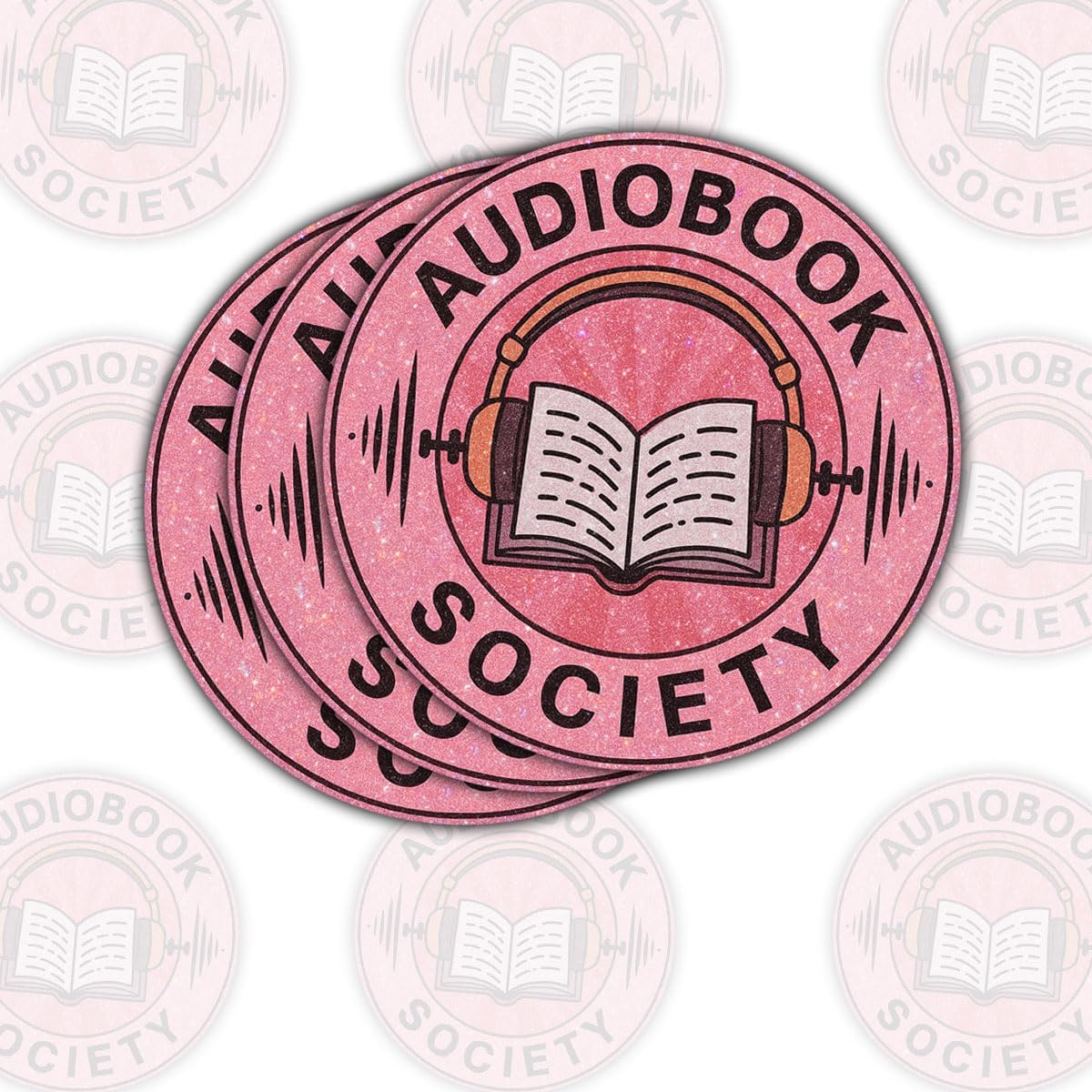 3 Pcs Audiobook Society Sticker – Funny Bookworm Headphones Quote Vinyl Decal Waterproof for Lapto... 3 Pcs Audiobook Society Sticker – Funny Bookworm Headphones Quote Vinyl Decal Waterproof for Lapto...