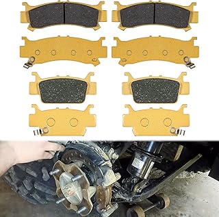 For 2016-2021 Honda Pioneer 1000/2016-2021 Honda Pioneer 1000-5/2019-2021 Honda Talon 1000R and 1000X - Replaces 06451-HL4-A01 Front and Rear Ceramic Disc Metal Heavy Duty Brake Pads (4 Sets)