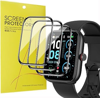Lamshaw IDW20 Smartwatch Screen Protector, [3 Pack] 3D Full Coverage PET Soft Screen Protector Film Compatible for Faweio, TOOBUR, Yoever, TMHAI IDW20 1.91 Smart Watch 3 Pack
