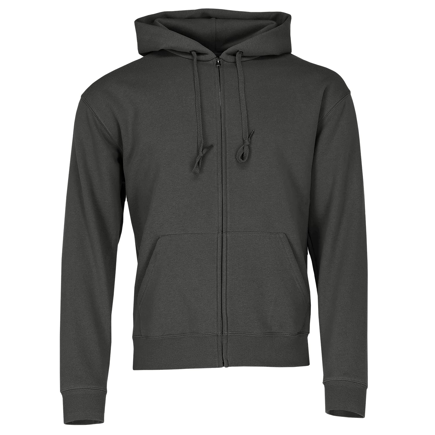 Fruit of the Loom Men's Zip Front Premium Hooded Sweat Jacket, Charcoal, Small